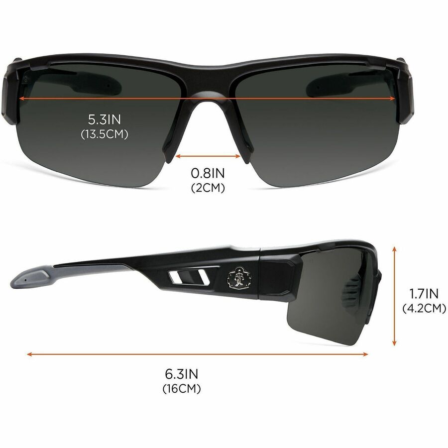 Ergodyne Dagr Smoke Lens Half Frame Safety Glasses - Alternate-Image7