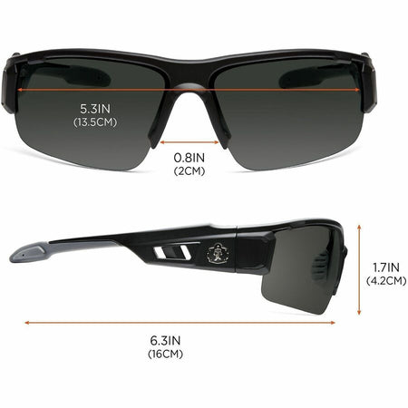 Ergodyne Dagr Smoke Lens Half Frame Safety Glasses - Alternate-Image7