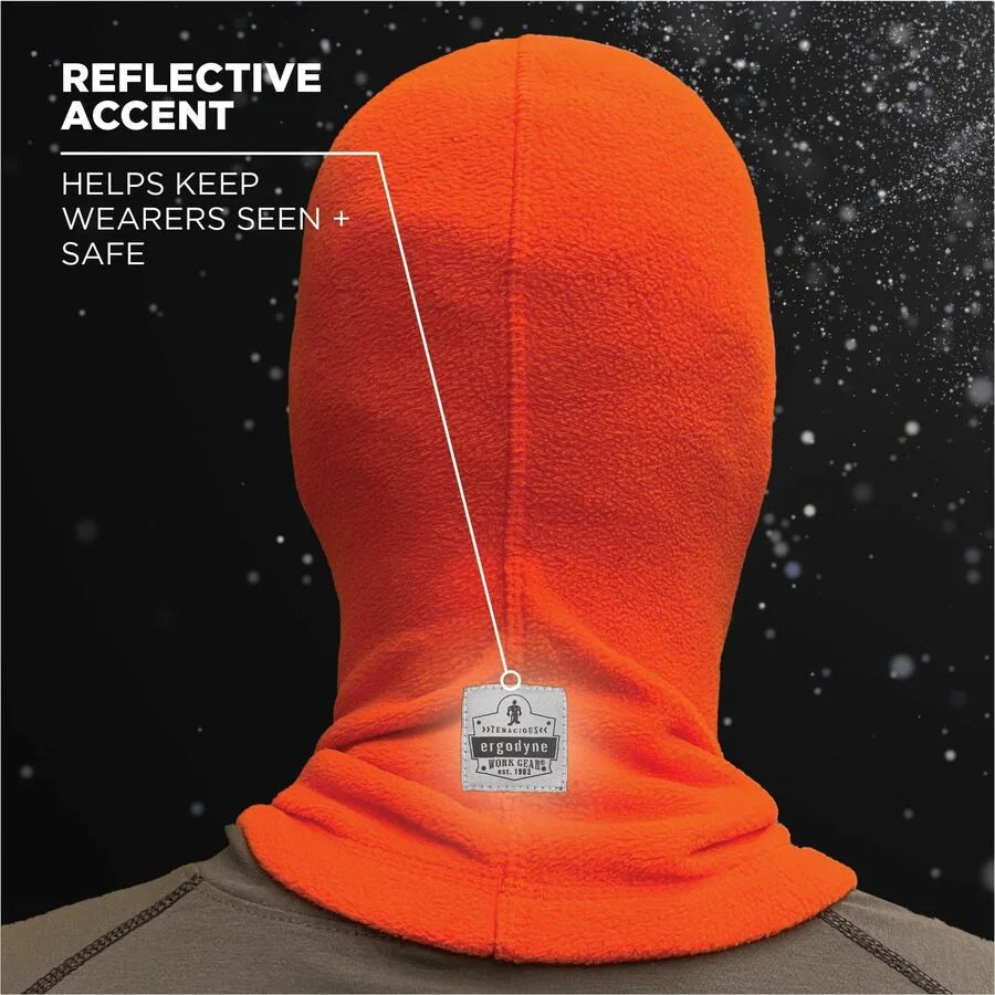 Ergodyne Fleece Balaclava Face Mask: Cozy Orange Protection - Multipurpose Masks