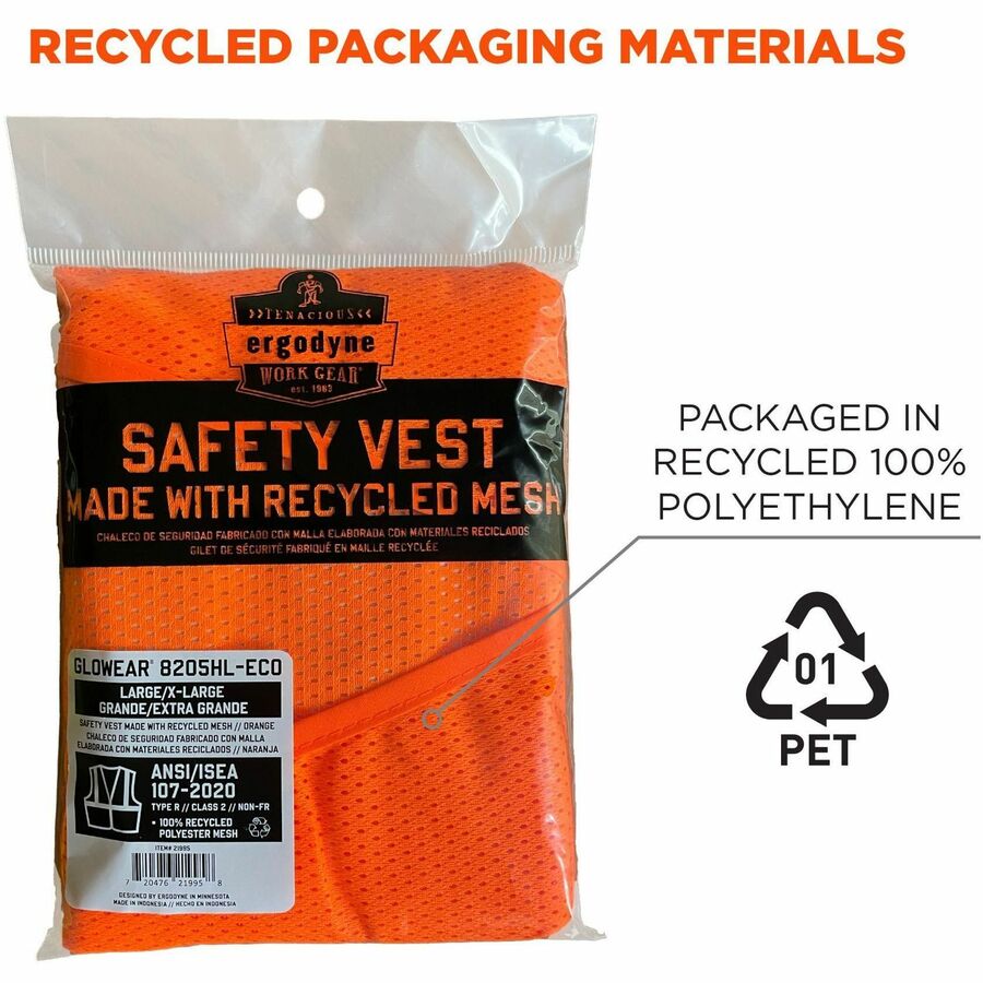 Ergodyne GloWear 8205HL-ECO Recycled Hi-Vis Vests - Alternate-Image6