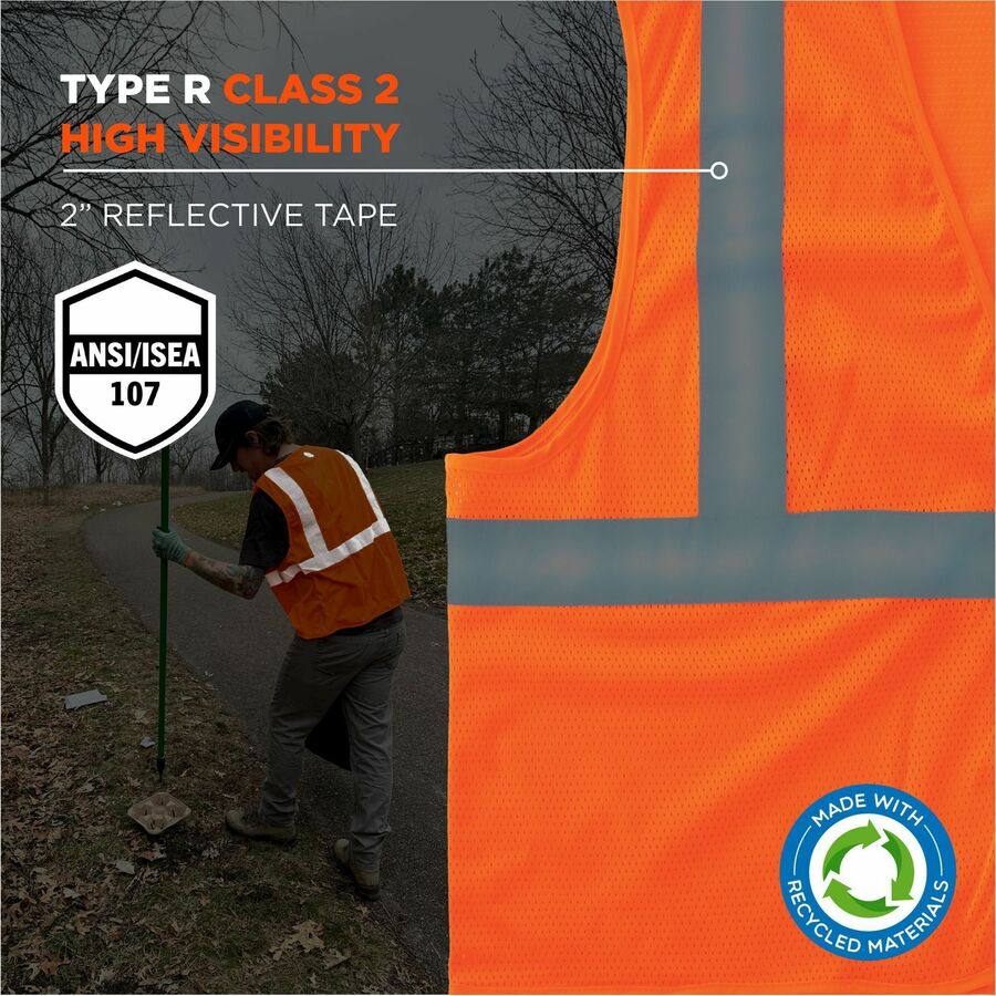 Ergodyne GloWear 8205HL-ECO Recycled Hi-Vis Vests - Alternate-Image2