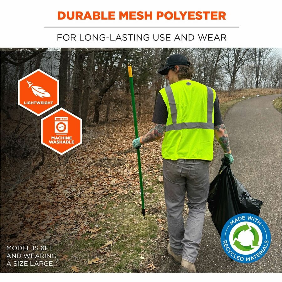 Ergodyne GloWear 8205HL-ECO Recycled Hi-Vis Vests - Alternate-Image4