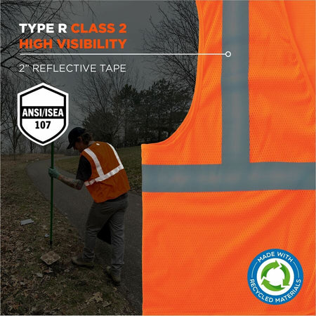 Ergodyne GloWear 8205HL-ECO Recycled Hi-Vis Vests - Alternate-Image2