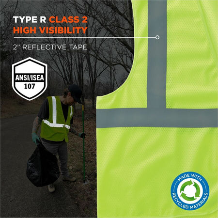 Ergodyne GloWear 8205HL-ECO Recycled Hi-Vis Vests - Alternate-Image2