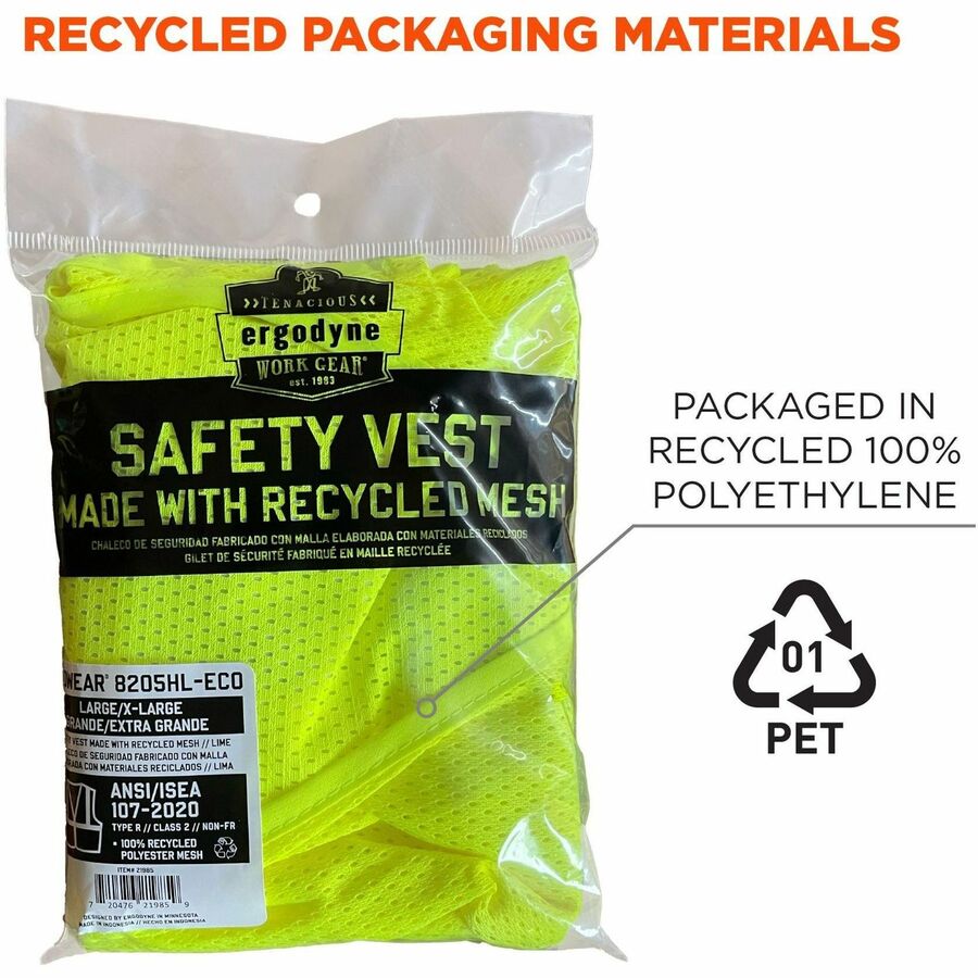 Ergodyne GloWear 8205HL-ECO Recycled Hi-Vis Vests - Alternate-Image6