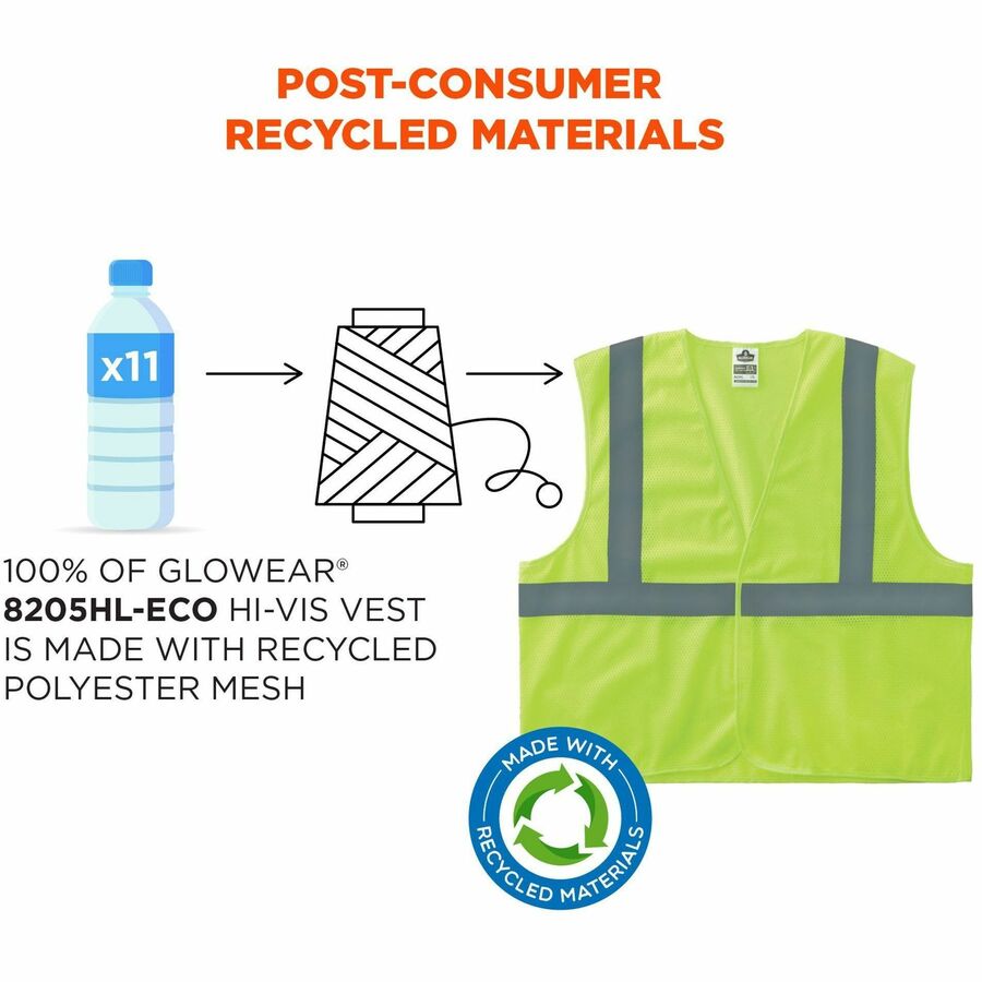 Ergodyne GloWear 8205HL-ECO Recycled Hi-Vis Vests - Alternate-Image1