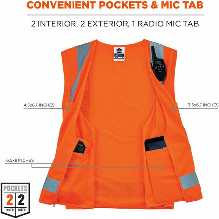 Ergodyne GloWear 8249Z Hi-Vis Surveyors Vest - Alternate-Image2