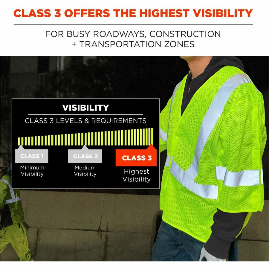 Ergodyne GloWear 8315BA Mesh Hi-Vis Safety Vests - Alternate-Image2