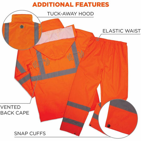 Ergodyne GloWear 8376K Hi-Vis Rain Suit Kits - Alternate-Image4