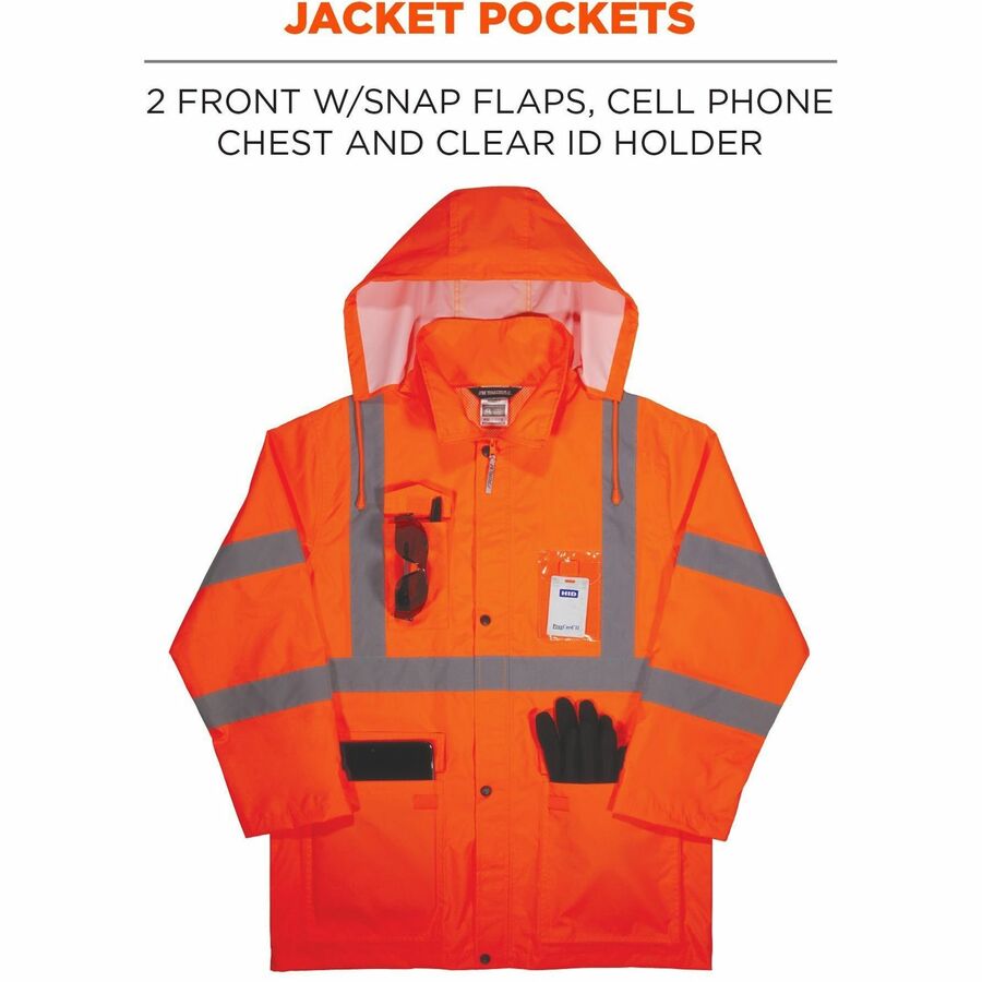 Ergodyne GloWear 8376K Hi-Vis Rain Suit Kits - Alternate-Image3