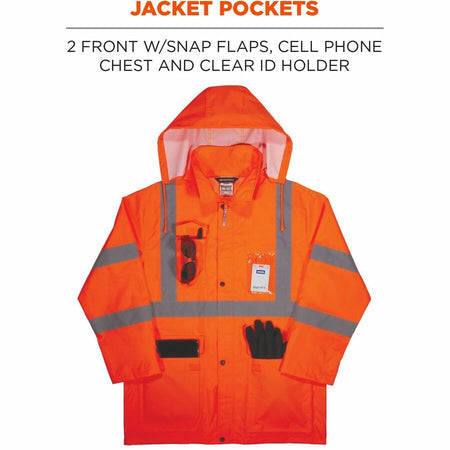 Ergodyne GloWear 8376K Hi-Vis Rain Suit Kits - Alternate-Image3