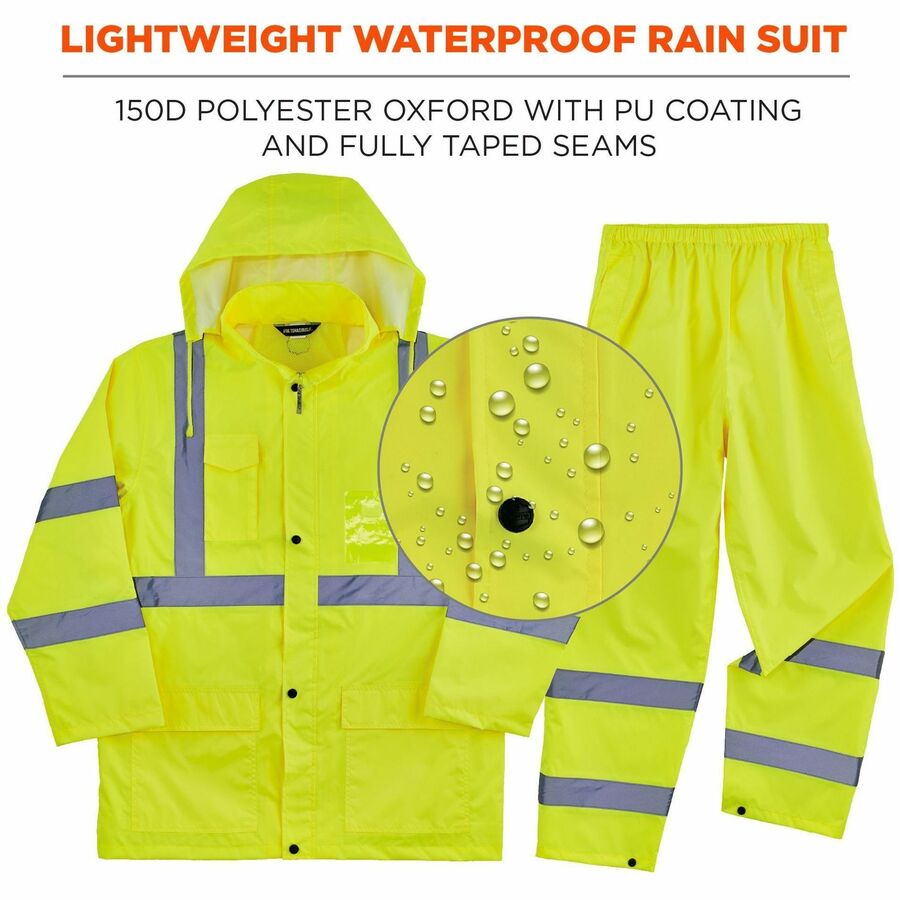 Ergodyne GloWear 8376K Hi-Vis Rain Suit Kits - Alternate-Image1