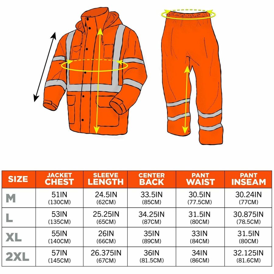 Ergodyne GloWear 8376K Hi-Vis Rain Suit Kits - Alternate-Image5