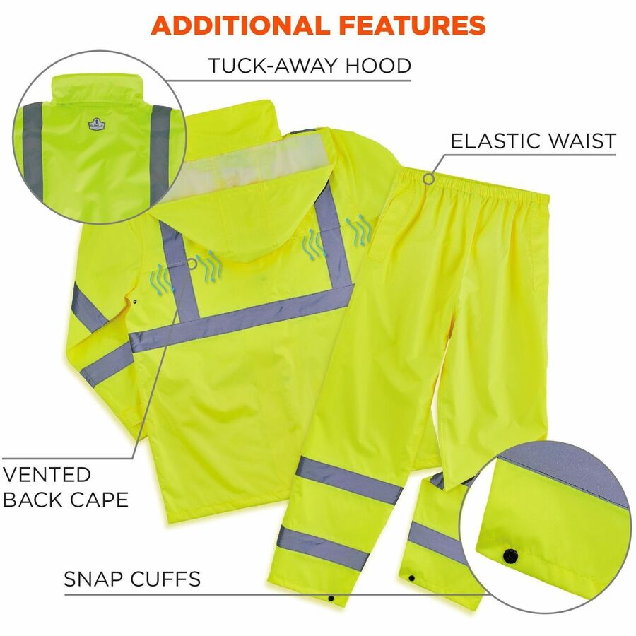 Ergodyne GloWear 8376K Hi-Vis Rain Suit Kits - Alternate-Image4
