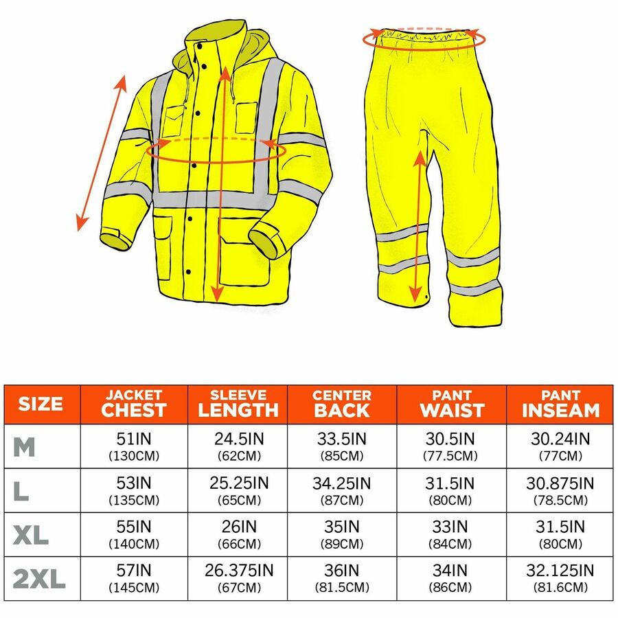 Ergodyne GloWear 8376K Hi-Vis Rain Suit Kits - Alternate-Image5