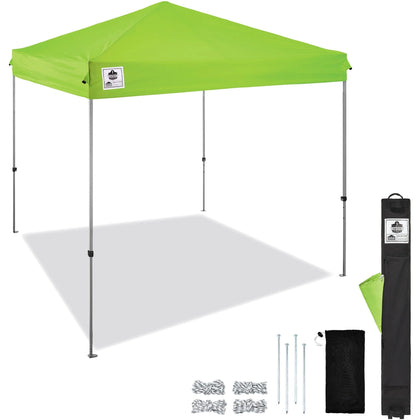 Ergodyne Instant Shelter Canopy: Lime Canopy Style - Steel Frame - Outdoor Equipment