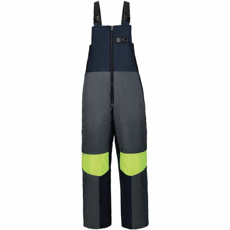 Ergodyne Insulated Freezer Bib Overalls - X-Small - Navy/Yellow - Overall Bibs & Aprons