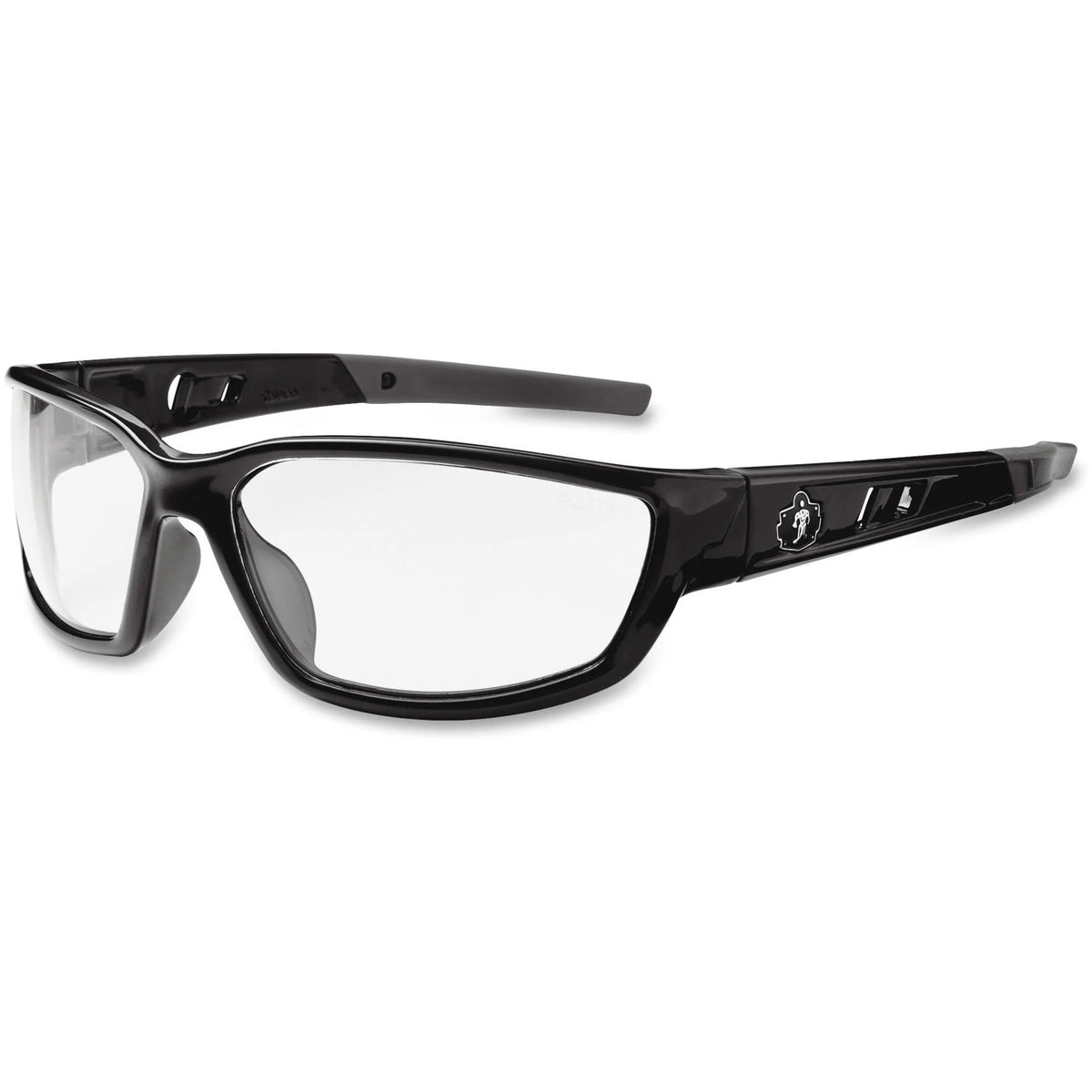 Ergodyne Kvasir Clear Lens Safety Glasses - Medium - UV Protection - Black - Protective Gear