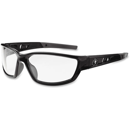 Ergodyne Kvasir Clear Lens Safety Glasses - Medium - UV Protection - Black - Protective Gear