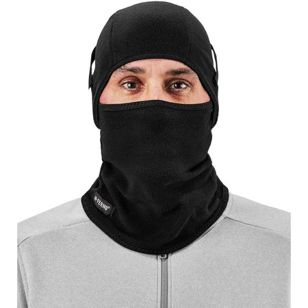 Ergodyne N-Ferno 6826 Balaclava Face Mask - 2-Piece Set Fleece & Neoprene Blend - Black - Multipurpose Masks