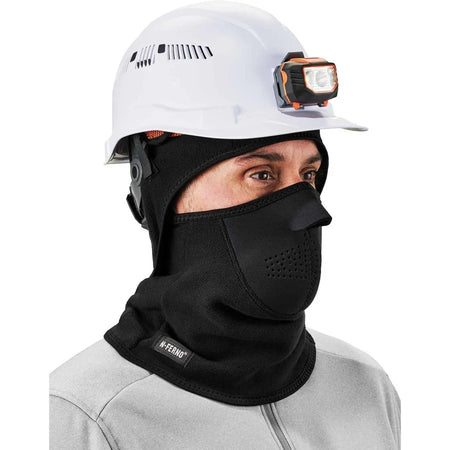 Ergodyne N-Ferno 6827 Balaclava Face Mask: 2-Piece Fleece/Neoprene Black - Multipurpose Masks