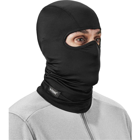 Ergodyne N-Ferno 6832 Balaclava Face Mask - Spandex/Polyester - Black - Multipurpose Masks