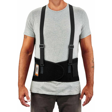 Ergodyne ProFlex 100 Back Support Brace - 34’’ to 38’’ Waist - Black - 280D Spandex - Supports