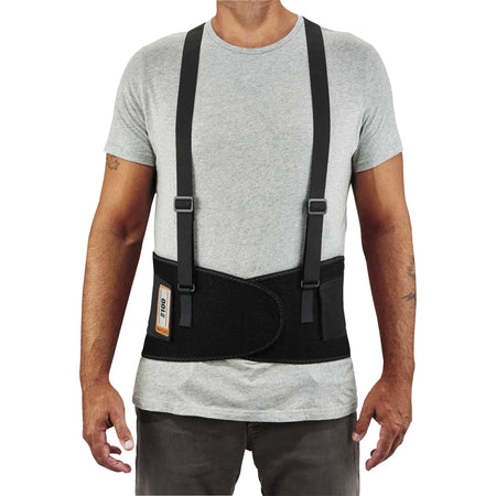 Ergodyne ProFlex 100 Back Support Brace - 38’’-42’’ Waist - Black - 280D Spandex - Supports