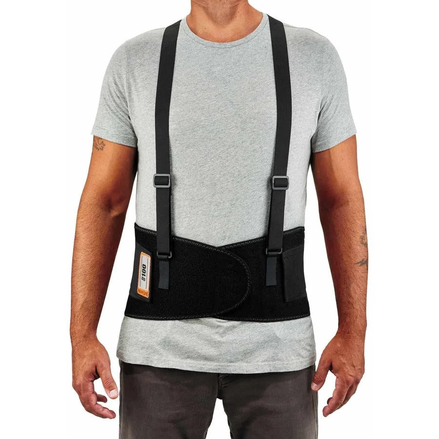 Ergodyne ProFlex 100 Economy Back Support Brace - 30’’ to 34’’ Waist - Black - Supports