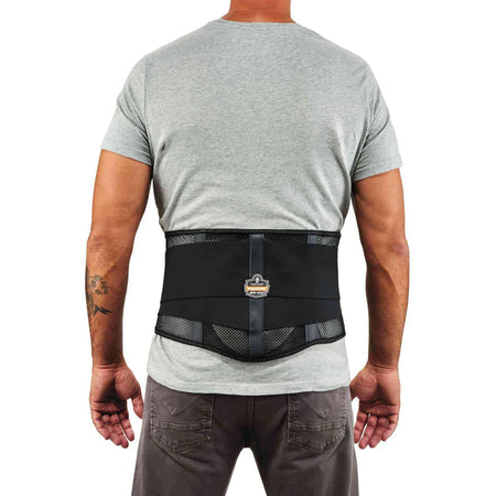 Ergodyne ProFlex 1051 Mesh Back Support: Lumbar Pad Black Fabric - Supports