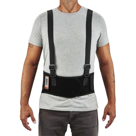 Ergodyne ProFlex 1600 Back Support Brace - 34’’-38’’ Waist - Black - Elastic Polypropylene Rubber - Supports