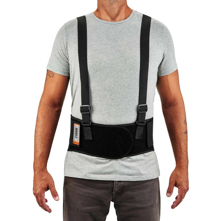 Ergodyne ProFlex 1600 Back Support Brace - 38’’-42’’ Waist - Black - Elastic Polypropylene Rubber - Supports