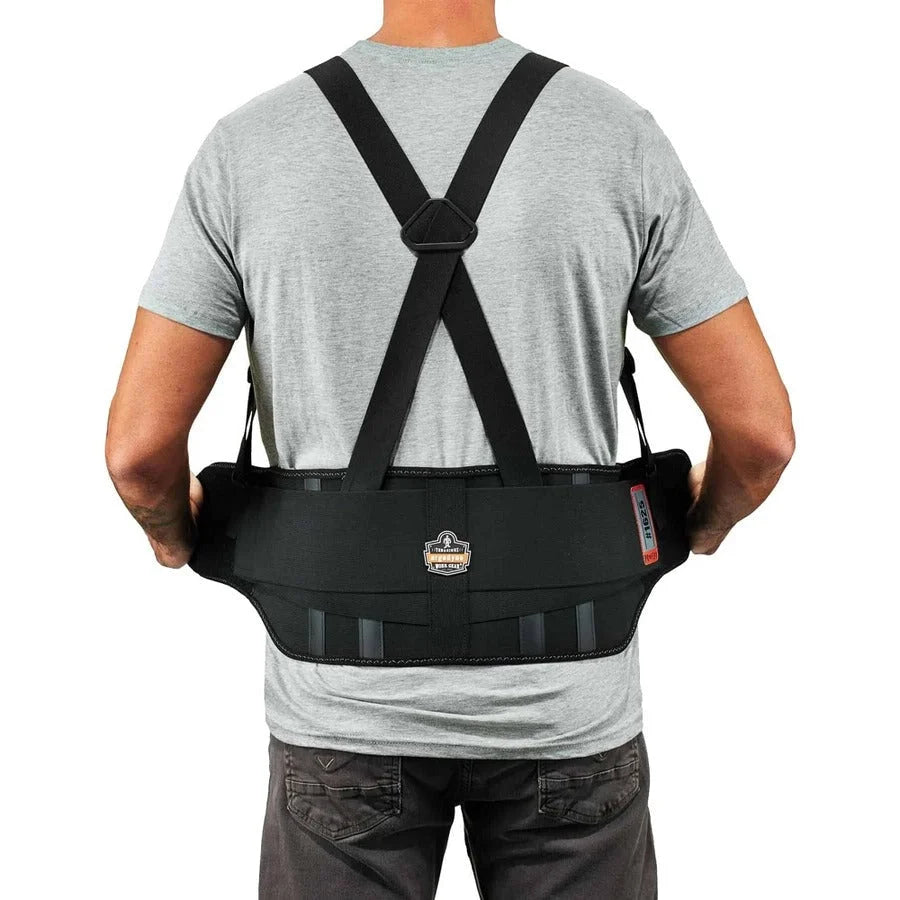 Ergodyne ProFlex 1625 Back Support Brace - 38’’-42’’ Waist - Black - Elastic Polypropylene Rubber - Supports