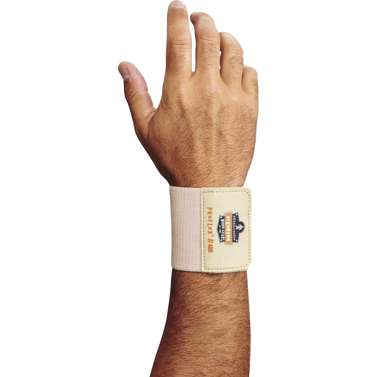 Ergodyne ProFlex 400 Wrist Wrap: Brown Elastic Woven - 6/Carton - Supports
