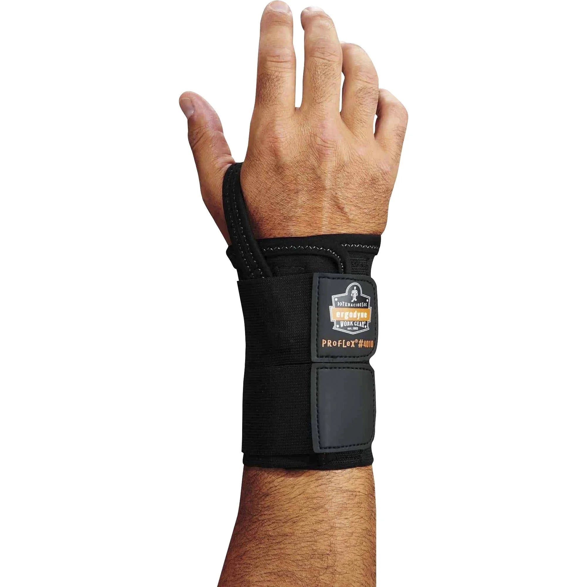 Ergodyne ProFlex 4010 Wrist Support - Double Strap Black Elastic - Supports