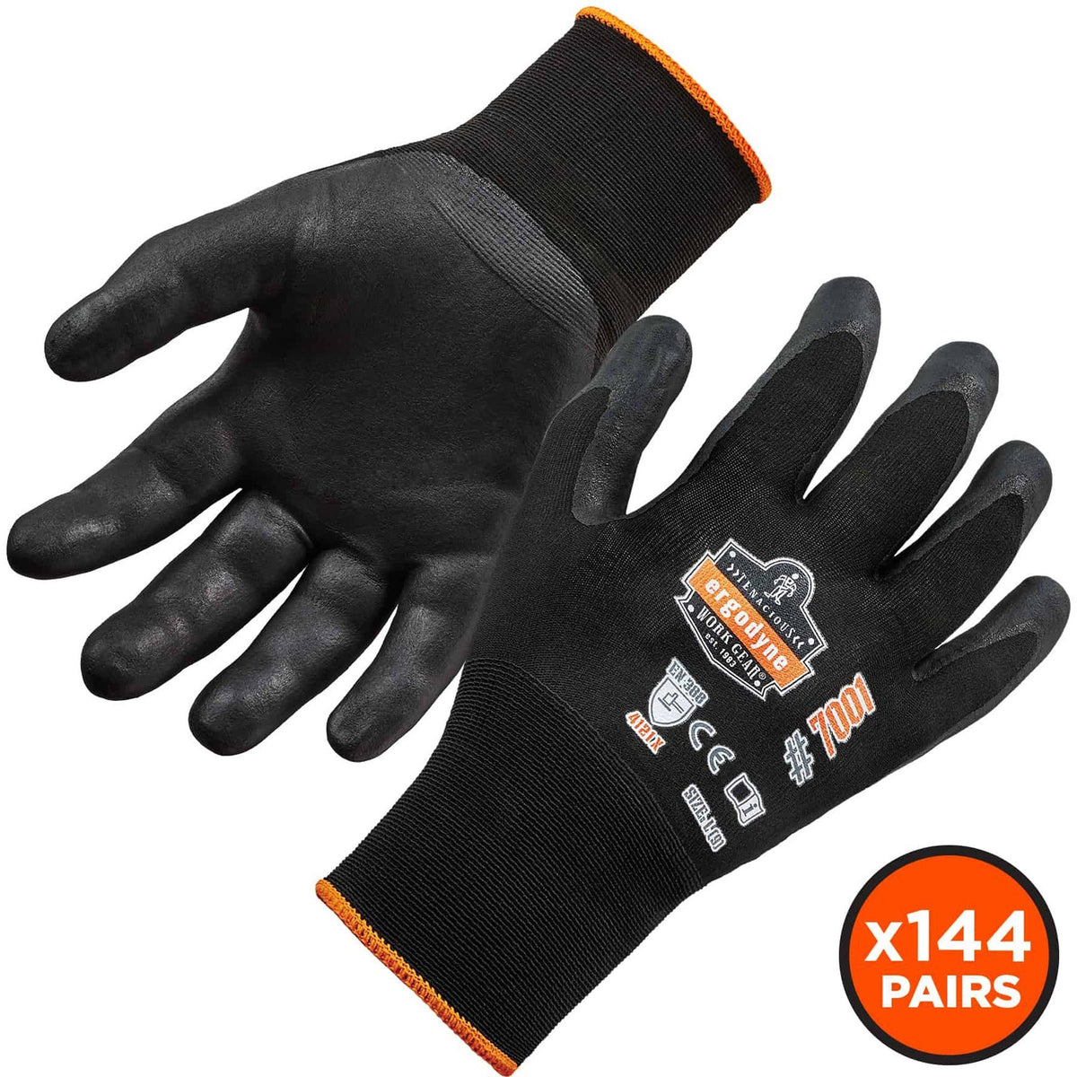 Ergodyne ProFlex 7001 Abrasion-Resistant Nitrile-Coated Gloves - DSX - 2000