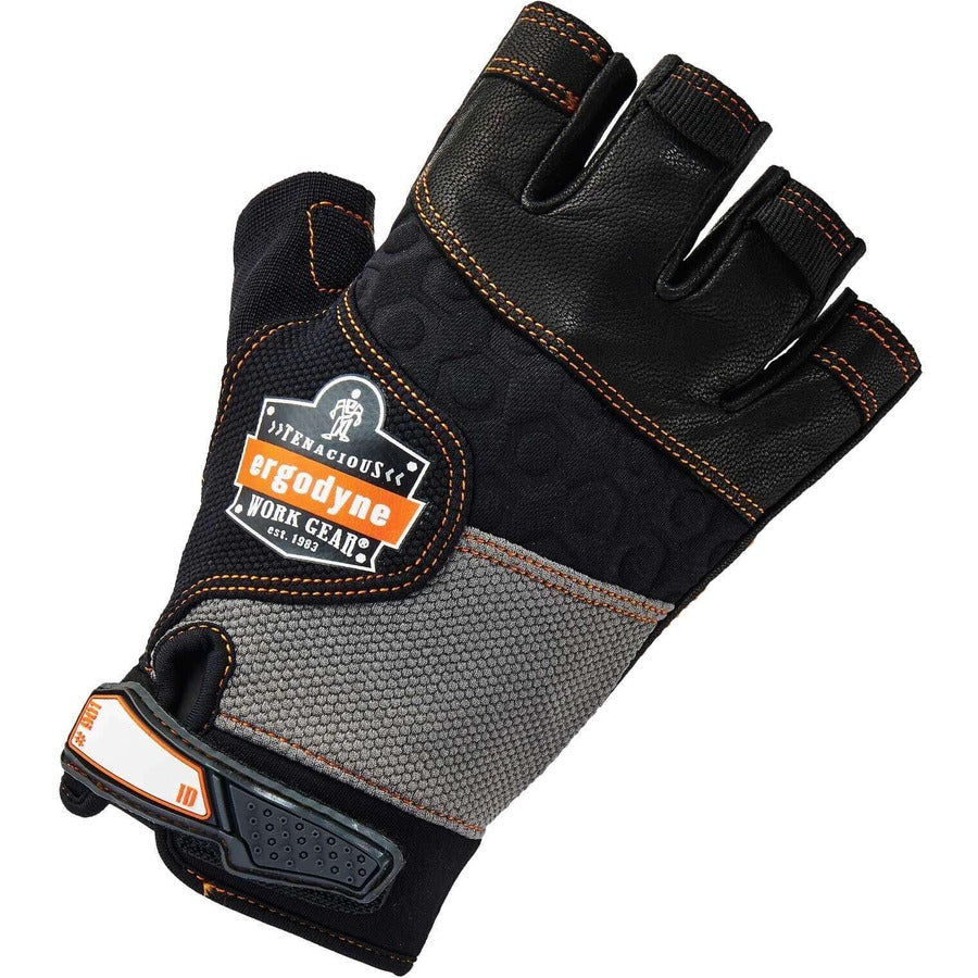 Ergodyne ProFlex 901 Half-Finger Leather Impact Gloves - Alternate-Image1