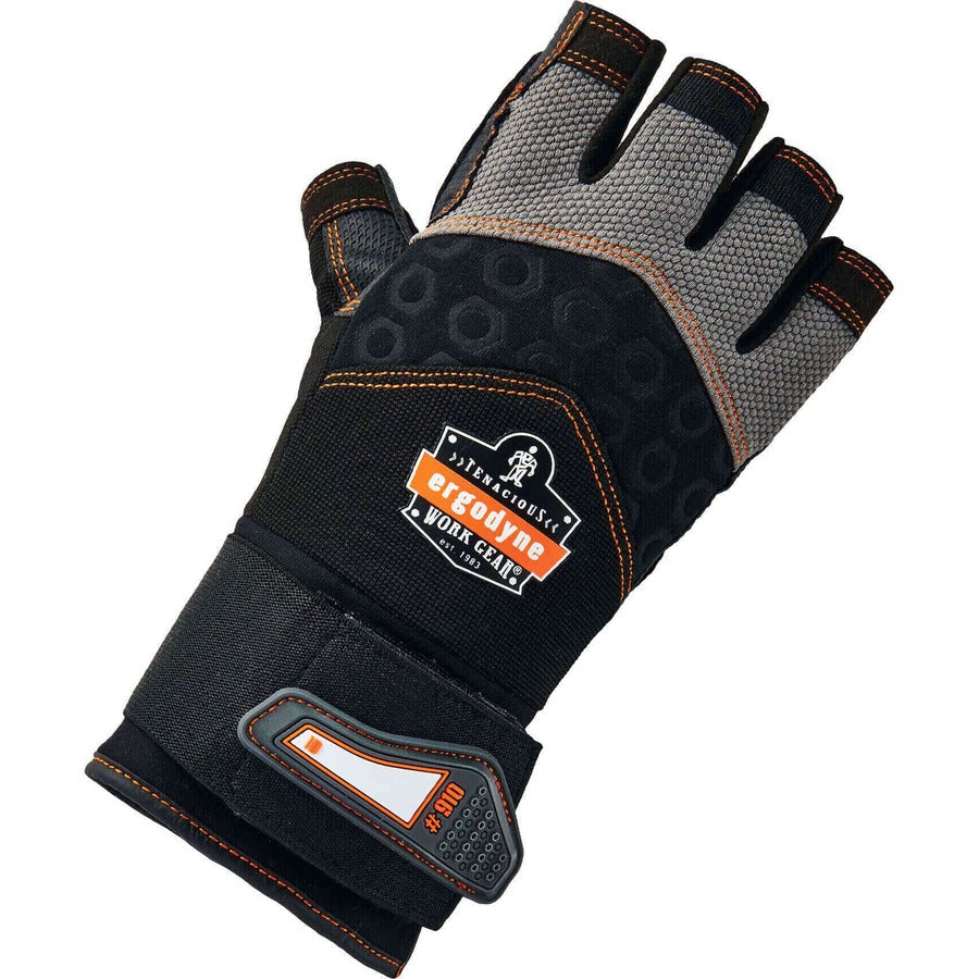 Ergodyne ProFlex 910 Half-Finger Impact Gloves + Wrist Support - Alternate-Image1