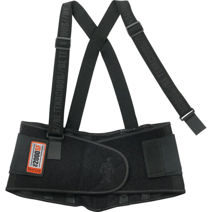 Ergodyne ProFlex Back Support: High-Performance Strap Mount for 30’’-34’’ Waist - Black - Supports