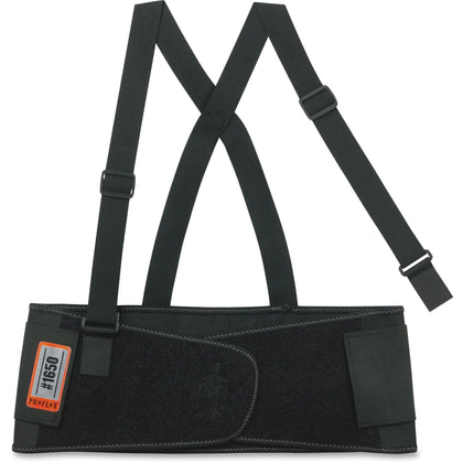 Ergodyne ProFlex Economy Back Support - Strap Mount - Black - Supports