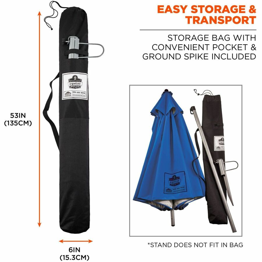 Ergodyne SHAX 6199 Lightweight Work Umbrella and Stand Kit - Alternate-Image5