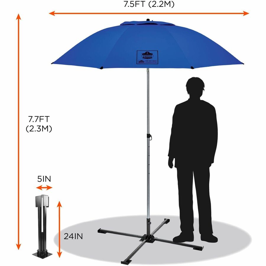 Ergodyne SHAX 6199 Lightweight Work Umbrella and Stand Kit - Alternate-Image6