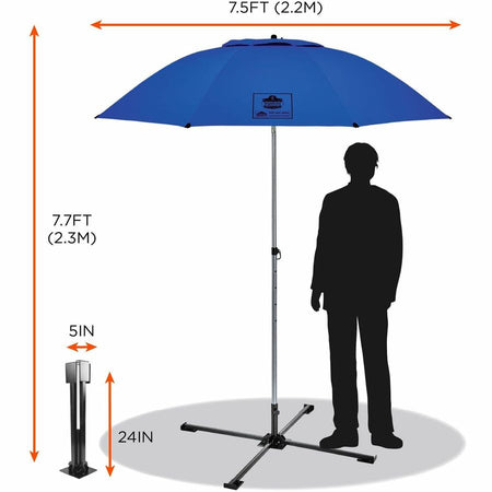 Ergodyne SHAX 6199 Lightweight Work Umbrella and Stand Kit - Alternate-Image6