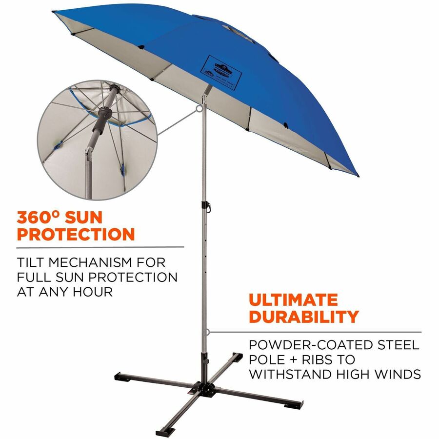Ergodyne SHAX 6199 Lightweight Work Umbrella and Stand Kit - Alternate-Image1