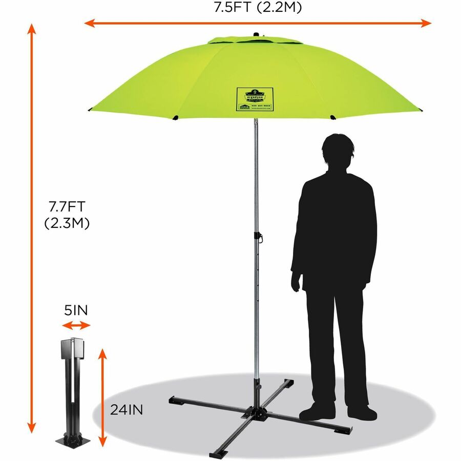 Ergodyne SHAX 6199 Lightweight Work Umbrella and Stand Kit - Alternate-Image6