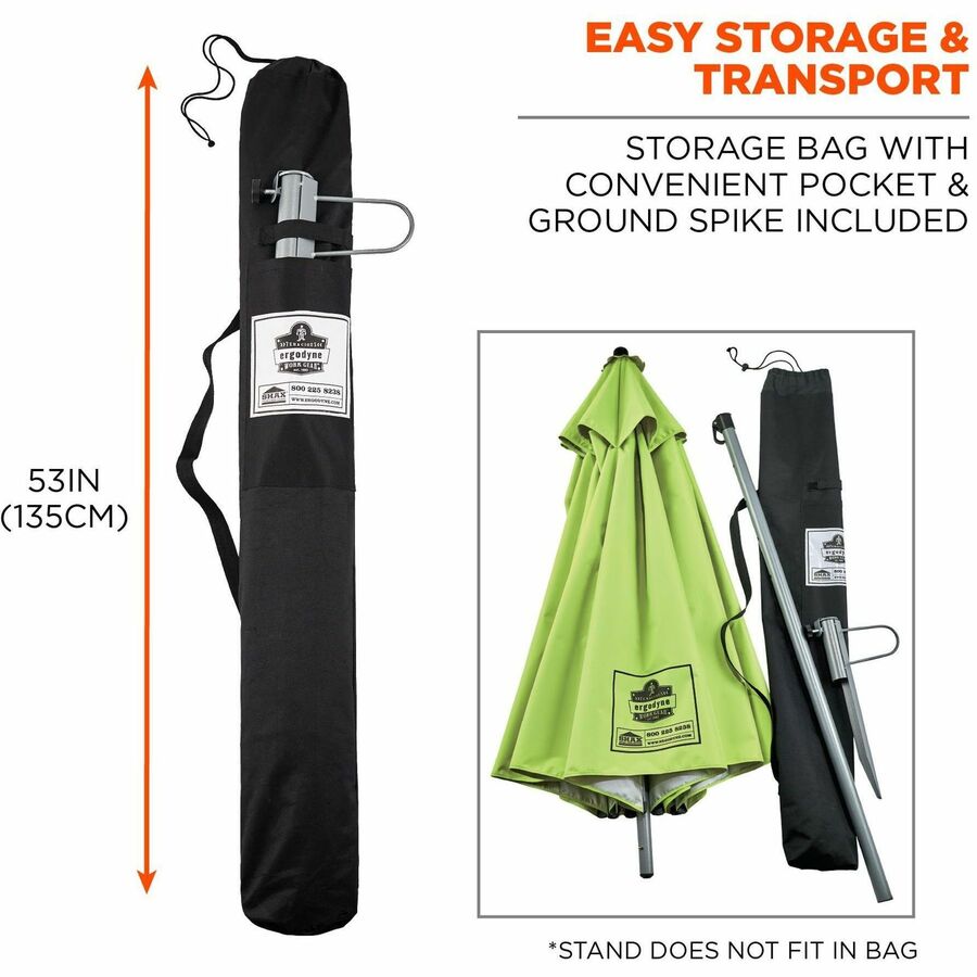 Ergodyne SHAX 6199 Lightweight Work Umbrella and Stand Kit - Alternate-Image5