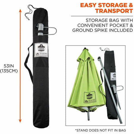 Ergodyne SHAX 6199 Lightweight Work Umbrella and Stand Kit - Alternate-Image5