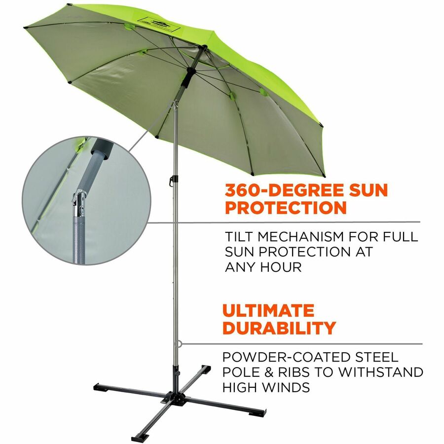 Ergodyne SHAX 6199 Lightweight Work Umbrella and Stand Kit - Alternate-Image1