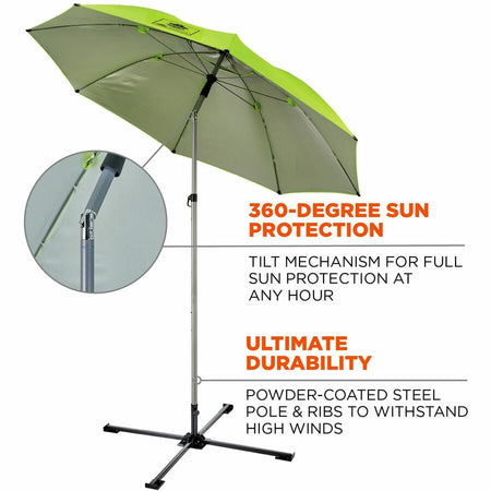 Ergodyne SHAX 6199 Lightweight Work Umbrella and Stand Kit - Alternate-Image1