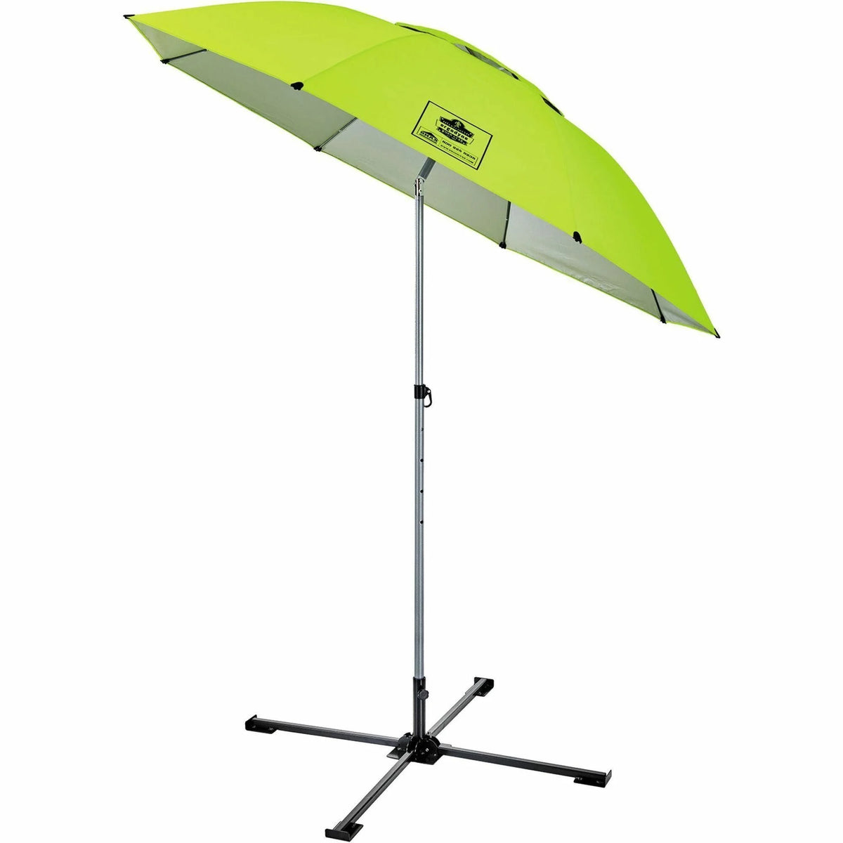 Ergodyne SHAX 6199 Work Umbrella & Stand Kit - Lime: Lightweight Solution - Protective Gear
